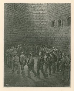 Prisoners In Newgate Prison Exercise Yard — Paul Gustave Doré, Romantic Realism