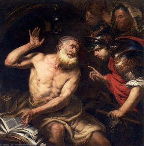 Diogenes And Alexander — Giovanni Battista Langetti, Baroque
