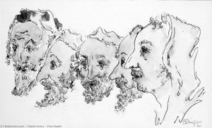 Five Heads — Chaim Gross