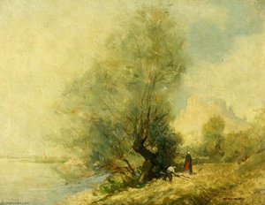 On The Seine Near Château Gaillard At Les Andeleys Between Rouen And Paris — George Murray