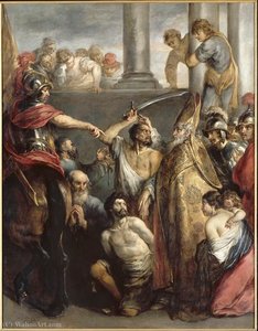 St Nicolas Rescuing Captives Or St Nicolas Halting The Arms Of An Executioner About To Behead A Captive — Jan Cossiers