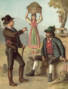 German Costume Oesterreich Salzkammergut — Albert Kretschmer