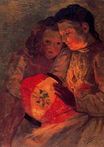 Niños Del Farol — José Gutiérrez Solana