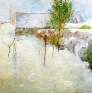 House In Snow — John Henry Twachtman