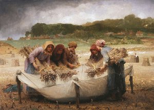 Poppy Threshing — Désiré François Laugée, Barbizon School