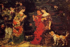 The Promenade — Adolphe Joseph Thomas Monticelli