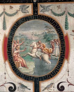 Clelia Crossing The Tiber On A Horse — Cristofano Gherardi