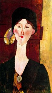 Portrait Of Beatrice Hastings Before A Door — Amedeo Clemente Modigliani