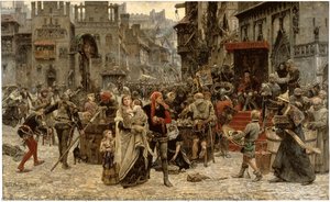 Title In Swedish: Valdemar Atterdag Brandskattar Visby 1361 — Carl Gustaf Hellqvist