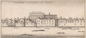 Palatium Regis Prope Londinum, Vulgo Whitehall — Wenceslaus Hollar