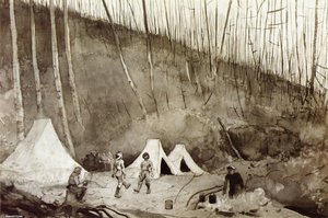 Dance Of The Woodsmen (also Known As Camp In Canada) — Winslow Homer