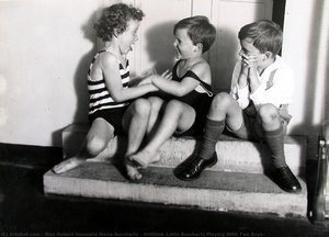 Untitled (lotte Burchartz Playing With Two Boys) — Max Hubert Innocenz Maria Burchartz