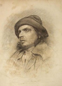 Study Of A Man In Hat — John Ottis Adams