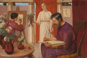 Dioscorides Describing The Mandrake — Ernest Board