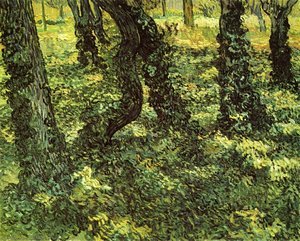 Trunks Of Trees With Ivy — Vincent Willem Van Gogh, Post-impressionism