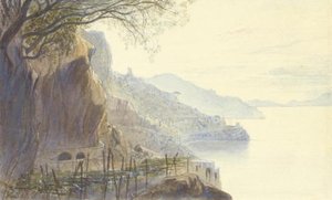 Amalfi — Edward Lear, Pre-raphaelite