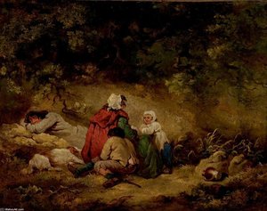 Gypsy Encampment — George Morland, Rococo