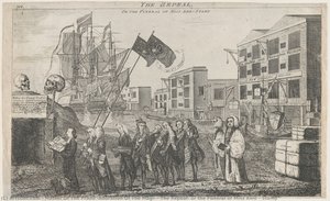 The Repeal, Or The Funeral Of Miss Ame - Stamp — Master Of The Prado --- Adoration Of The Magi, Satirical Printmaking