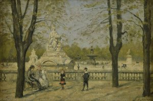 La place de la Concorde, vue de la terrasse des Tuileries (1er et 8ème arrondissements. Paris)