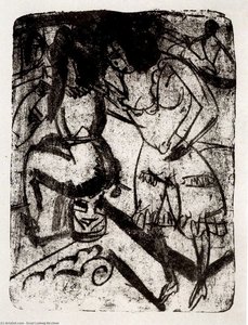 Scena Di Toeletta — Ernst Ludwig Kirchner, Expressionist