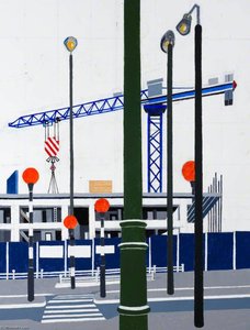 New Village Hall Substructure, Pedestrian Crossing And Crane — Stephen Chaplin