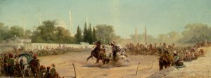 A Horse Race In The Hippodrome — Adolf Schreyer