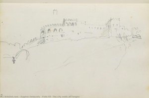 Folio 83, The City Walls Of Tangier — Eugène Delacroix