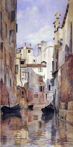 Venetian Canal Scene — Henry Roderick Newman