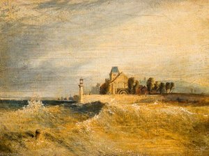 Coast Scene With Pier — Henry Thomas Dawson