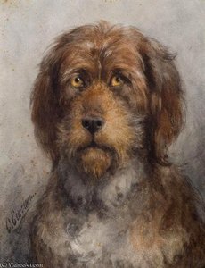Portrait Of A Bouvier De Flandres Dog From The Le Fevre De Montigny Family — Otto Eerelman, Realism