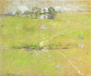 Path In The Hills, Branchville, Connecticut — John Henry Twachtman, American Impressionism