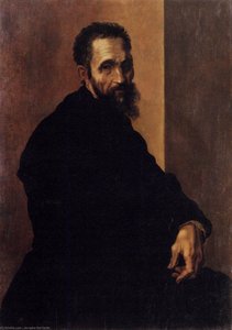 Portrait Of Michelangelo — Jacopino Del Conte, Mannerist Painting