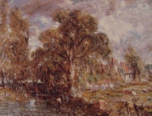 Scene On A River 2 — John Constable, Romantic Landscape Painting