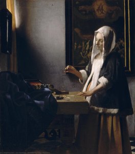 Woman Holding A Balance — Johannes Vermeer, Dutch Golden Age