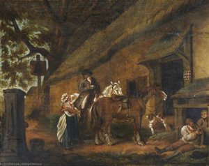 La Halte (the Public House Door) — George Morland