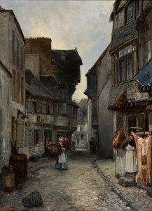 A Street In Landerneau — Johan Barthold Jongkind