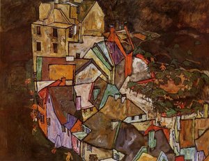 Edge Of Town (also Known As Krumau Town Crescent Iii) — Egon Schiele