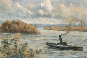 Rolleboise, The Tugboat On The Seine — Maximilien Luce