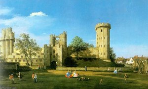 Etto Warwick Castle- The East Front — Canaletto