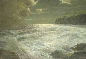 A Coastal View With A Lighthouse — Albert Julius Olsson