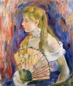 Girl With Fan — Berthe Morisot