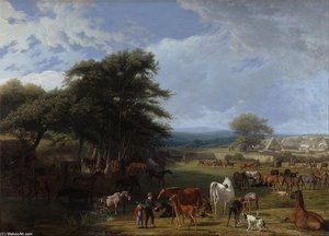 Lord Rivers's Stud Farm, Stratfield Saye — Jacques Laurent Agasse