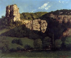 Landscape: Bald Rock In The Valley Of Ornans — Gustave Courbet, Contemporary Realism