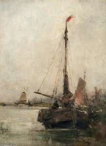 A Dutch Lugger — Jacob Henricus Maris