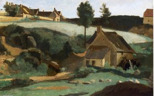 Morvan, The Little Mill — Jean-baptiste-camille Corot, Romantic Landscape Romantic Landscape