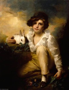 Boy And Rabbit — Henry Raeburn Dobson