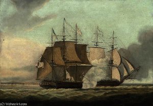 The Action Between H.m.s. Shannon And The U.s.s. Chesapeake — Thomas Buttersworth