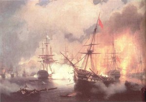 Sea Buttle Near Navarine — Ivan Konstantinovich Aivazovsky