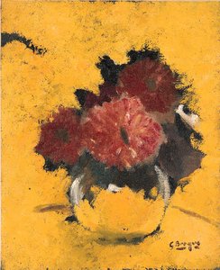 The Red Dahlia — Georges Braque, Cubist Still Life
