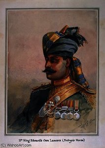 Head And Shoulders Portrait Of Risaldar — Alfred Crowdy Lovett